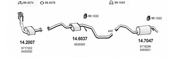 ASSO ART1097 Exhaust System